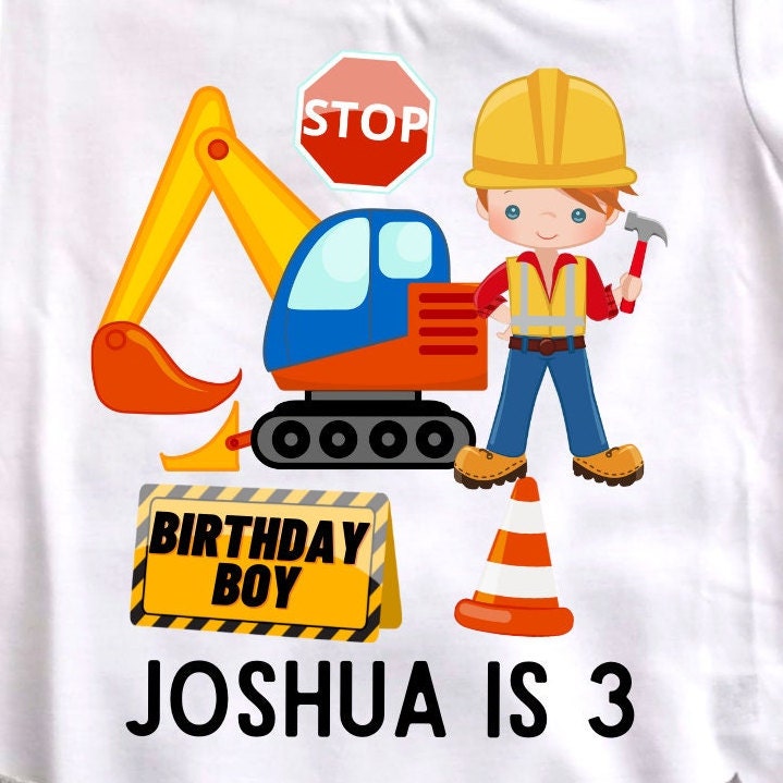 Personalised Digger Truck T-shirt