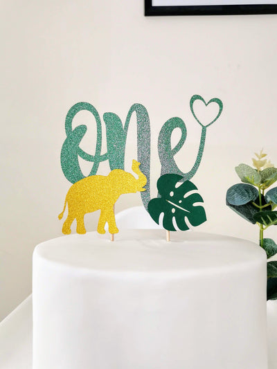 Custom Wild One/Two Birthday Ribbon Banner & Cake topper bundle