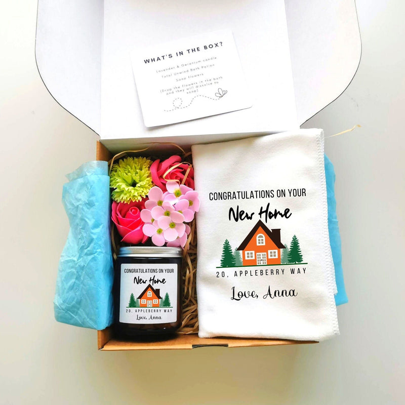 Personalised new home gift box