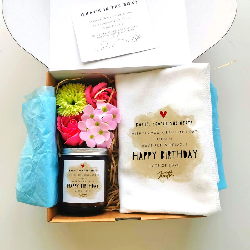 Personalised Pamper & Spa Birthday Gift Box for Her