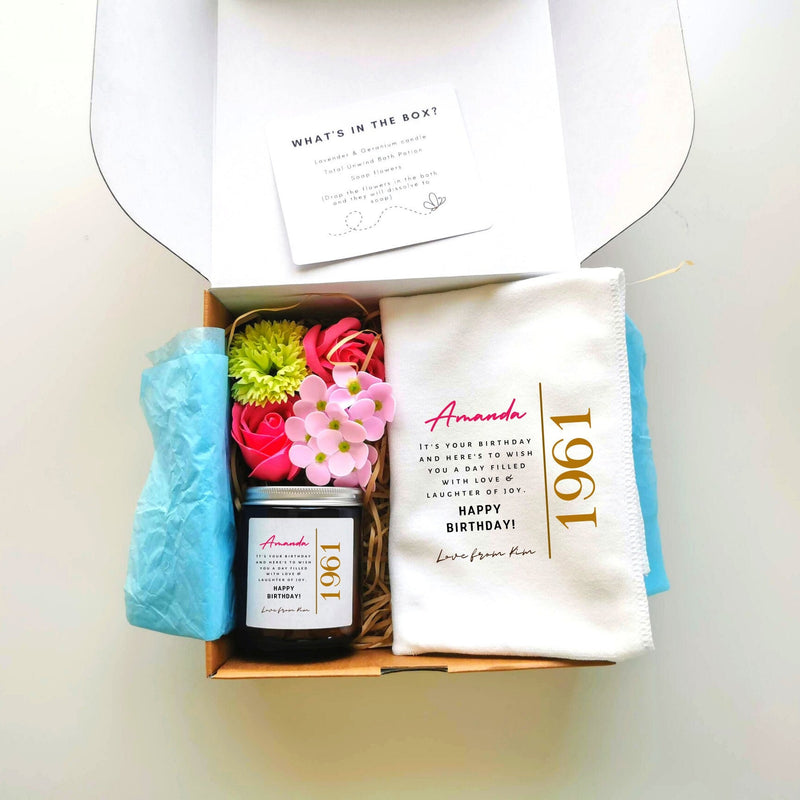 Personalised Pamper & Spa Birthday Gift Box for Her