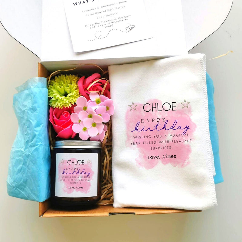 Personalised Pamper & Spa Birthday Gift Box for Her