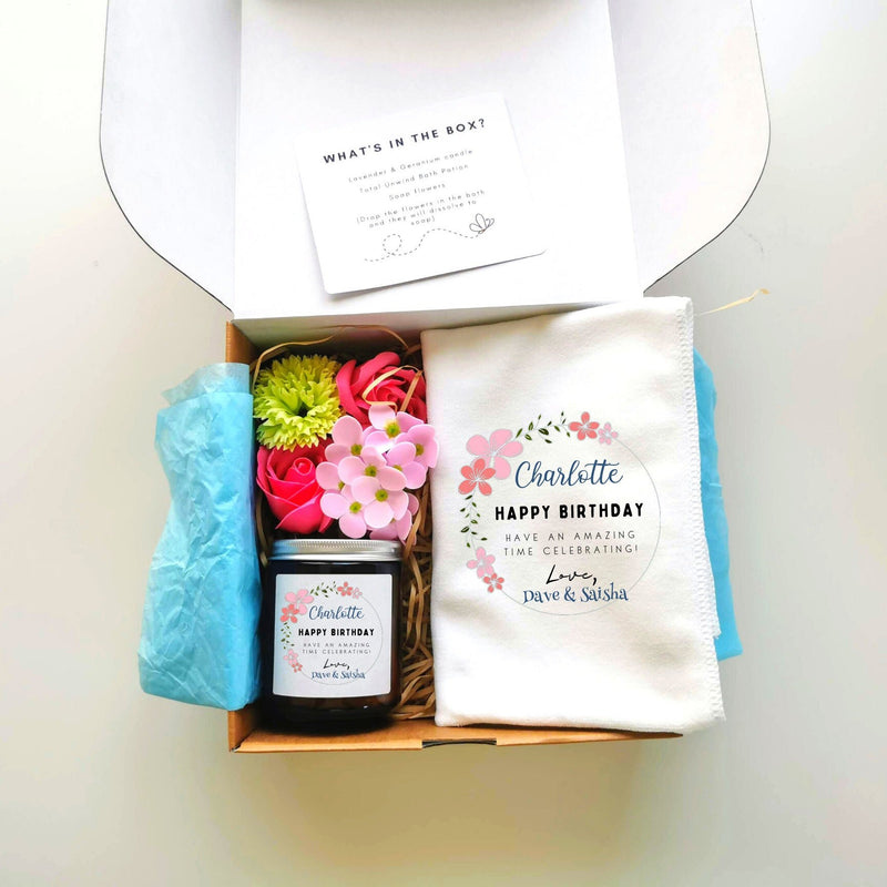 Personalised Pamper & Spa Birthday Gift Box for Her