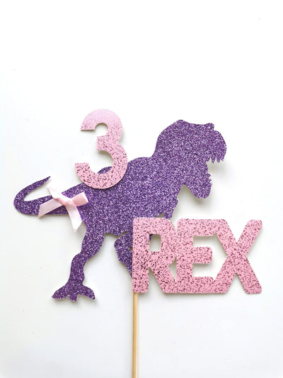 3-Rex Dinosaur Cake topper