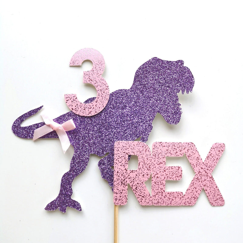 3-Rex Dinosaur Cake topper