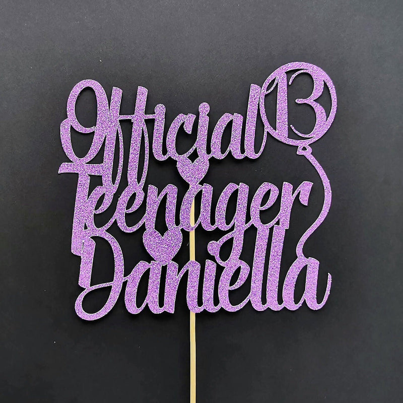 Personalised Official Teenager Cake topper