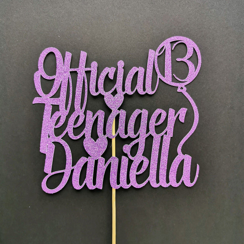 Personalised Official Teenager Cake topper