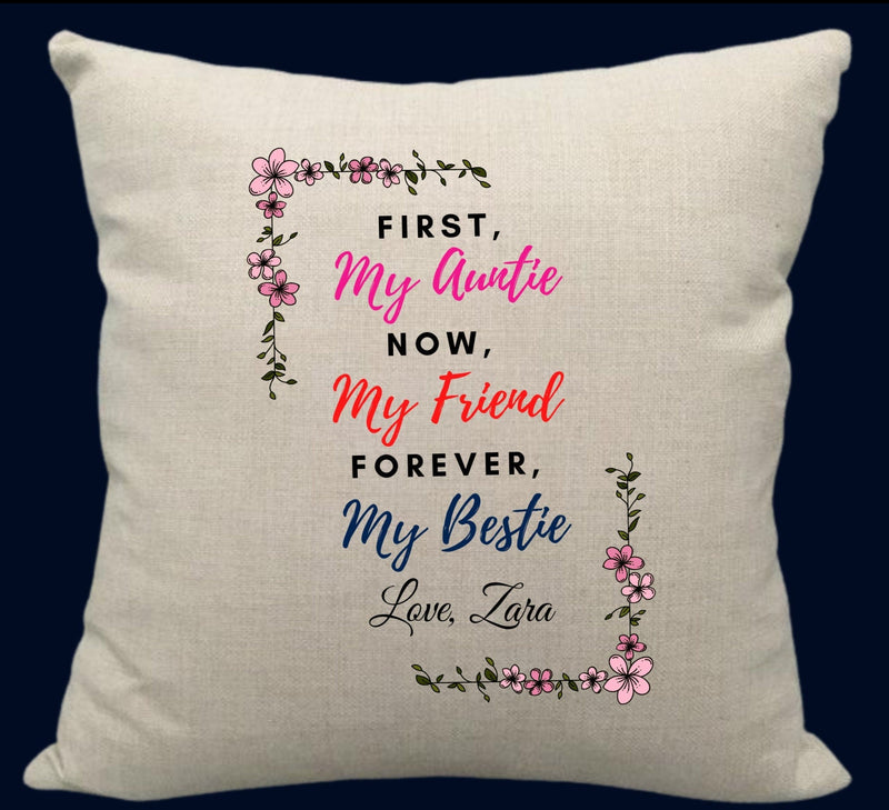 Auntie My Bestie Custom Cushion