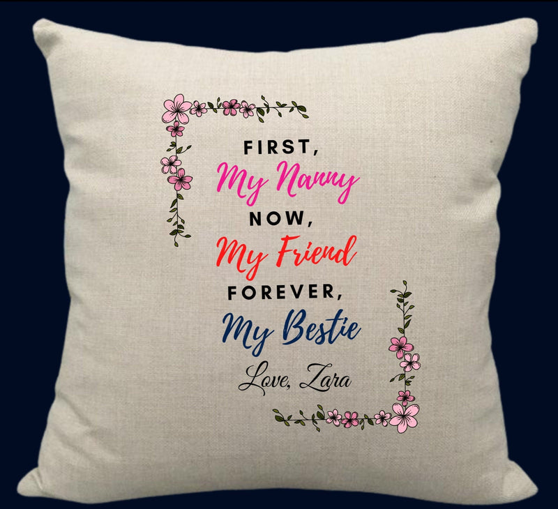 Personalised My Nanny My Bestie Cushion