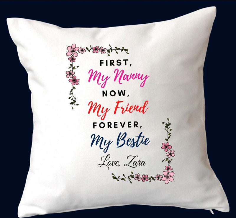 Personalised My Nanny My Bestie Cushion