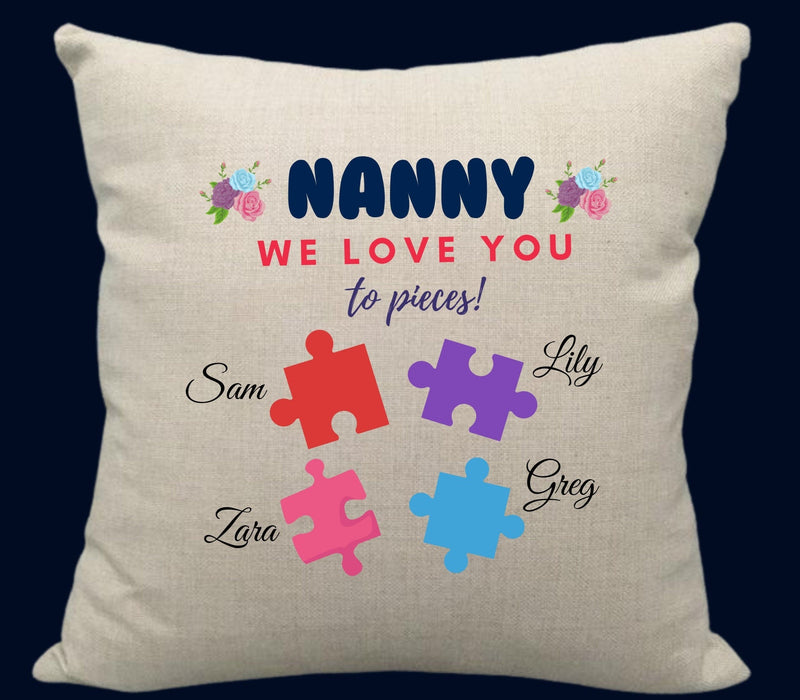 Love You To Pieces Custom Nanny Cushion