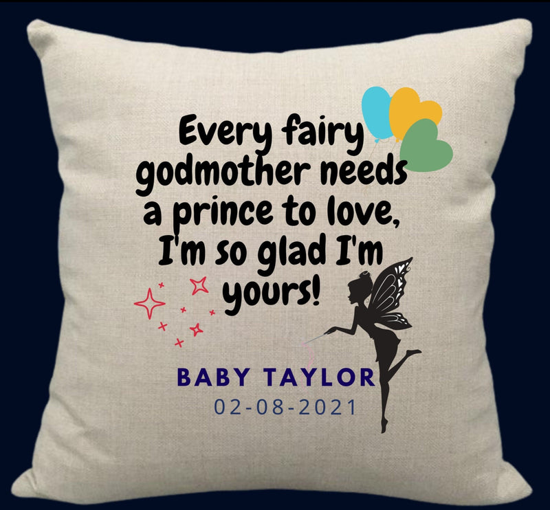 Personalised Christening Cushion Gift for Newborn