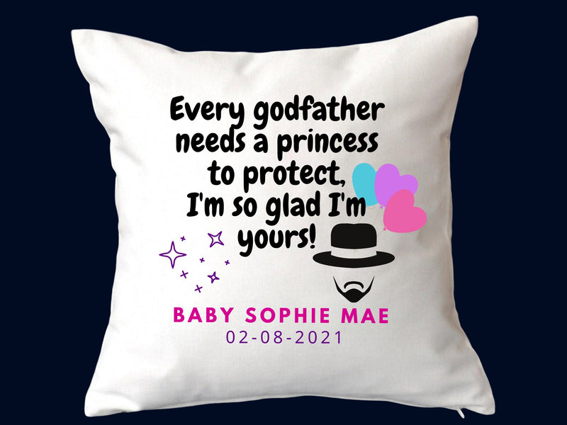 Personalised Christening Cushion Gift for Newborn