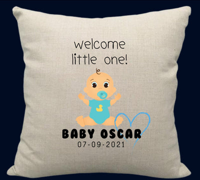 Personalised Christening Cushion Gift for Newborn