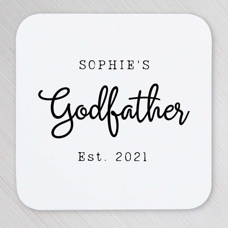 personalised godfather coaster 