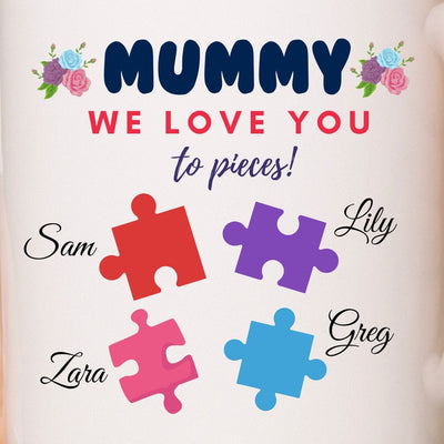 Custom Puzzle Pieces Coffee Mug for Mum