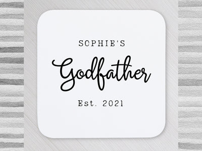 personalised godfather coaster