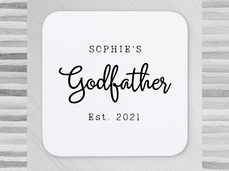 personalised godfather coaster