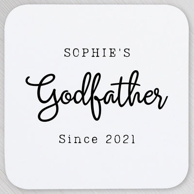 personalised godfather coaster 