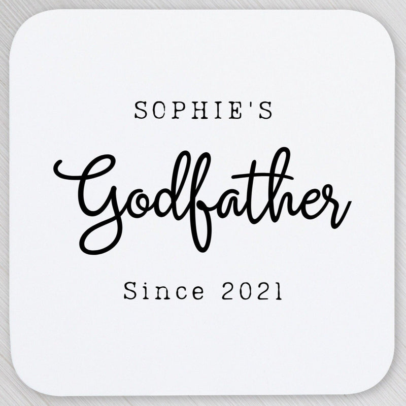 Personalised Coaster Gift for Godfather