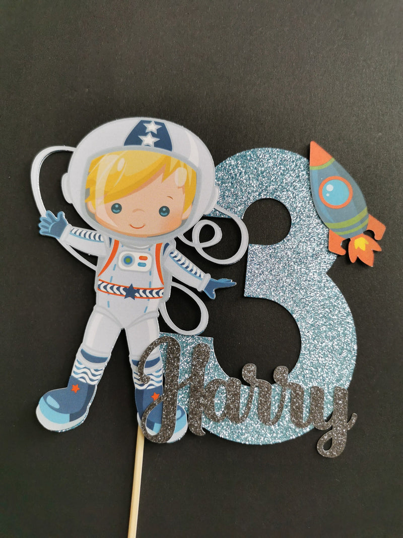 Personalised Space Astronaut Cake topper