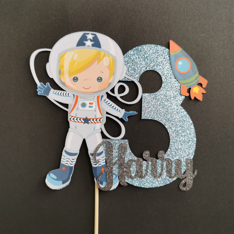 Personalised Space Astronaut Cake topper