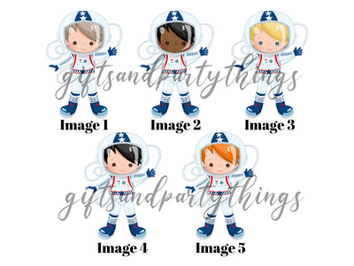 Personalised Space Astronaut Cake topper