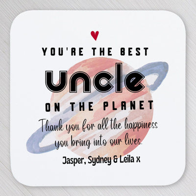 personalised uncle coaster