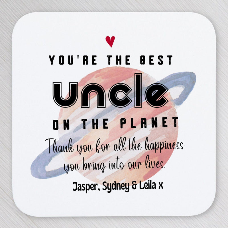 personalised uncle coaster