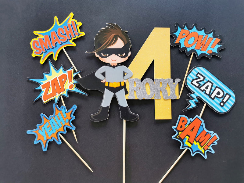 Superhero cake topper