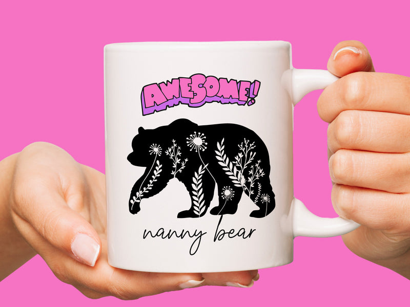 Custom Nanny Bear Coffee Mug Gift for Grandma