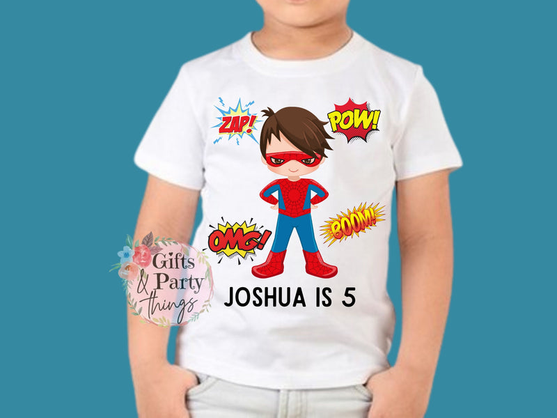 Personalised Superhero Boy T-shirt