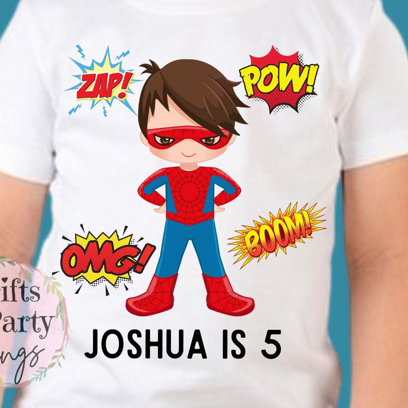 Personalised Superhero Boy T-shirt