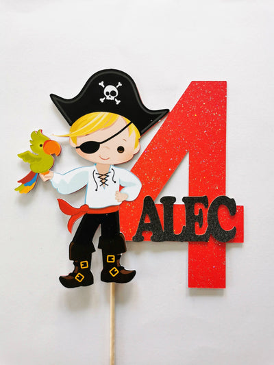 Personalised Pirate Boy Cake topper