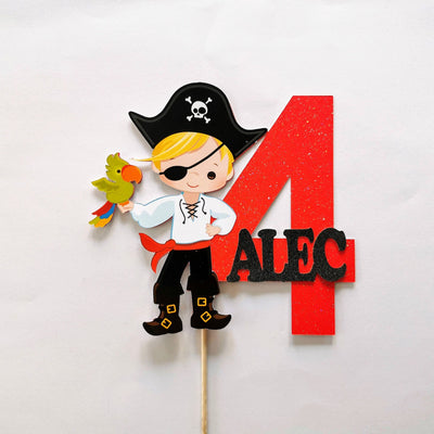 Personalised Pirate Boy Cake topper