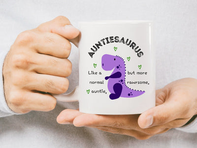 Auntiesaurus Dinosaur Mug Gift for Auntie