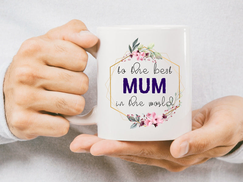 Personalised Floral Mug Gift for Mum