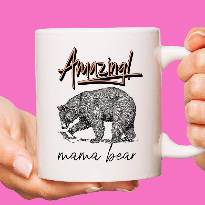 Custom Mama Bear Coffee Mug Gift for Mum