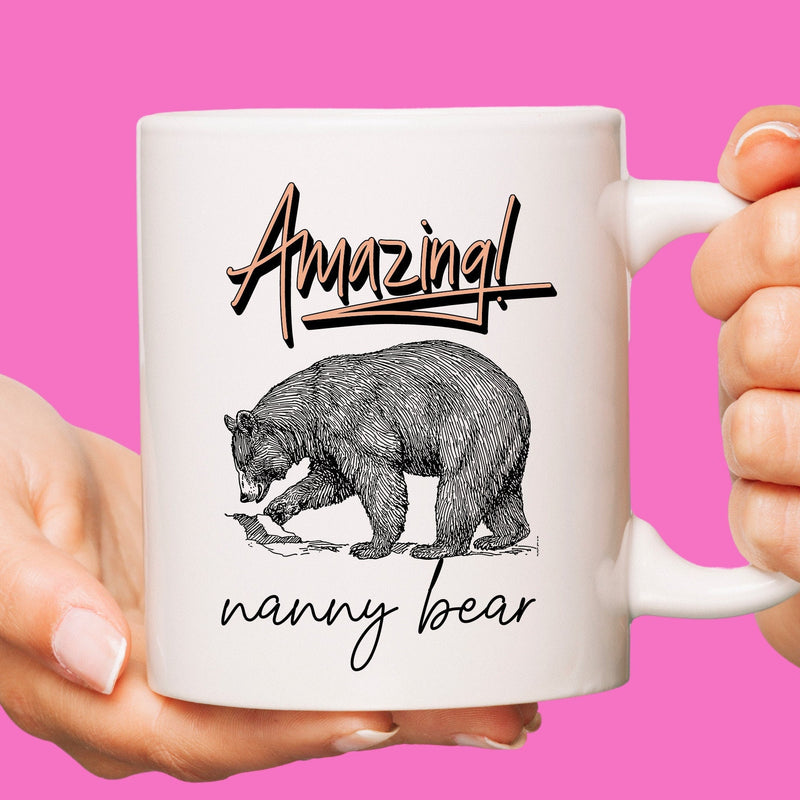 Custom Nanny Bear Coffee Mug Gift for Grandma