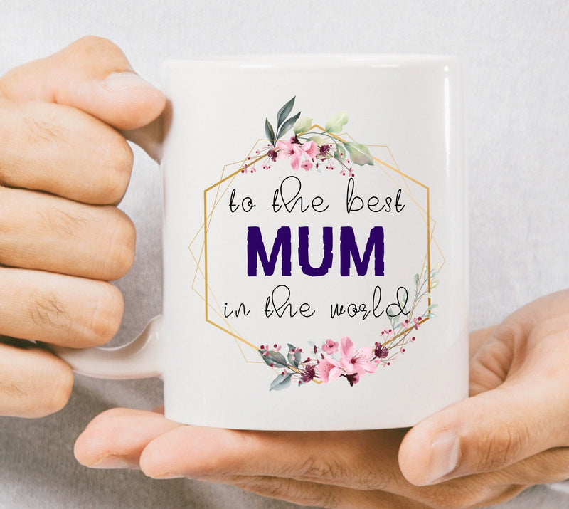 Personalised Floral Mug Gift for Mum