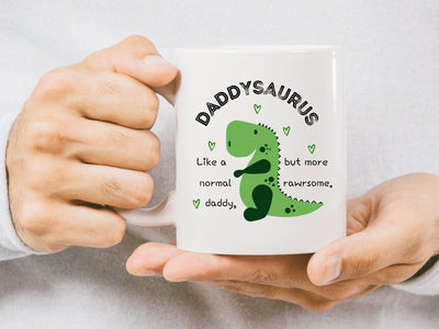 Daddysaurus Dinosaur Mug Gift for Dad