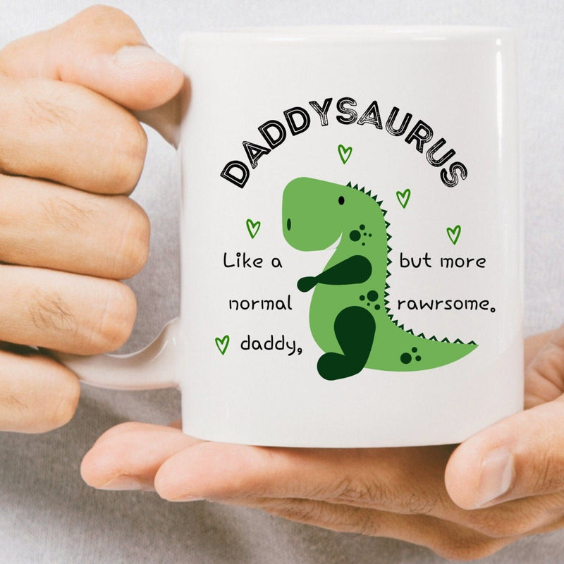 Daddysaurus Dinosaur Mug Gift for Dad