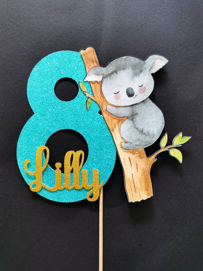 Personalised Koala Cake topper - Any Age