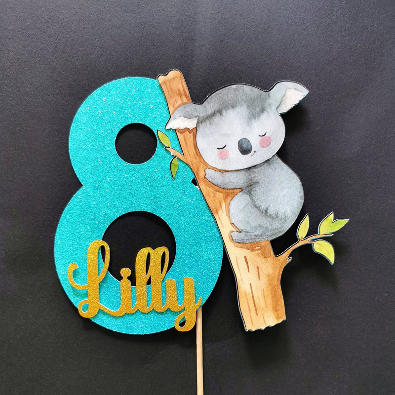 Personalised Koala Cake topper - Any Age