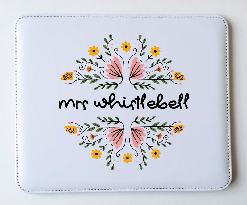 Personalised Flora Mouse Pad for Teacher