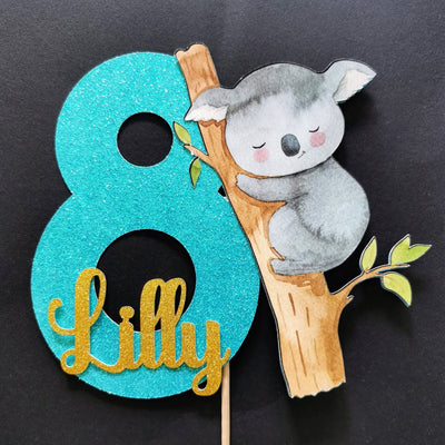 Personalised Koala Cake topper - Any Age