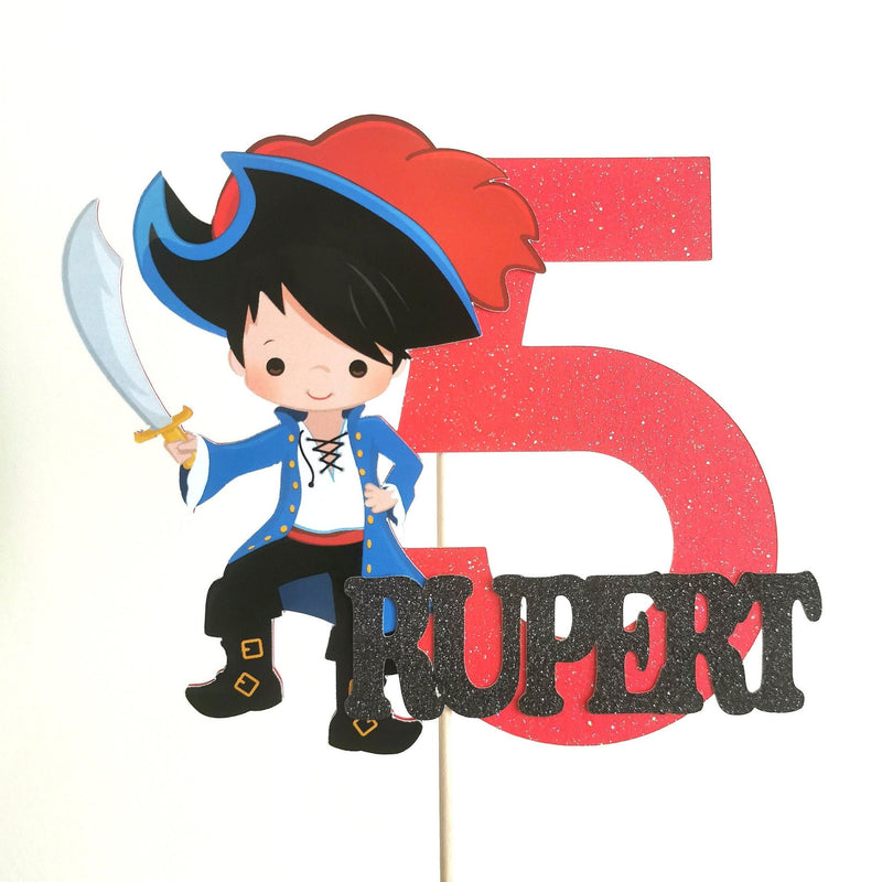 Personalised Pirate Boy Cake topper