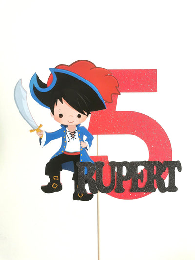 Personalised Pirate Boy Cake topper