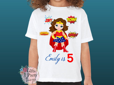 Personalised Superhero Girl T-shirt