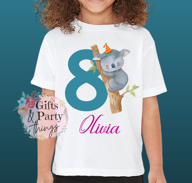 Personalised Koala Birthday T-shirt